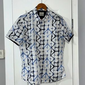 7 Diamonds Men’s Short-Sleeve, Button-Down Shirt - Large